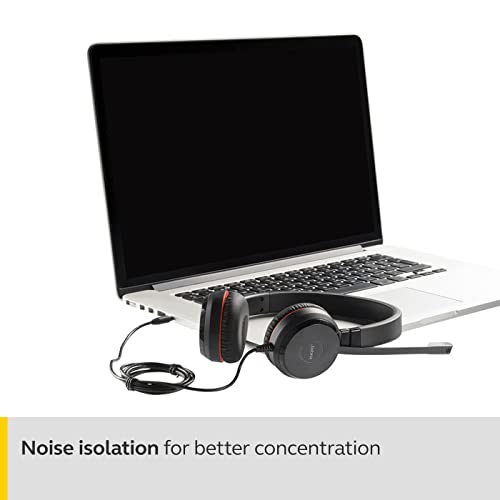 Jabra 14401-21 Evolve 30 Uc Stereo Headset – Unified Communications Headphones For Voip Softphone With Passive Noise Cancellation – 3.5Mm Jack – Black #TOP3