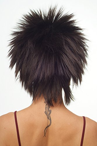 WIG ME UP - TYW60473-4 Lady Quality Wig short teased up spiky strands wild 80s wave punk dark brown, brown (4), Length: approx. 30 cm - Image 4