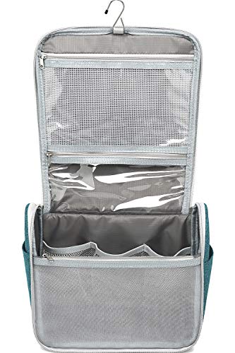 Bolsas de Aseo, Boic Neceser Viaje Grande para Hombre y Mujer, Bolsa Aseo Impermeable, Organizador de Cosmético Neceser Maquillaje, Lavado y Afeitado en el Baño y Gimnasio - Azul