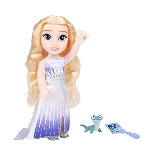 JAKKS Pacific Frozen Elsa Doll The Snow Queen My Singing Friend Elsa & Bruni Figure