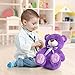 WENMOTDY Super Color Teddy Bear Stuffed Animals Plush Toy for Children Girlfriend Family Congratulations Baby Shower Birthday Purple 14 inch
