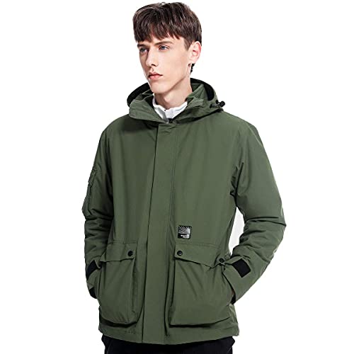 Veste de ski imperméable pour hommes manteau d'hiver chaud et coupe-vent