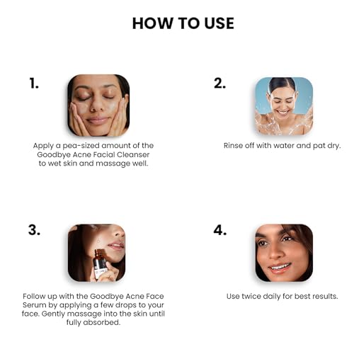 Image of ThriveCo Goodbye Acne️ Kit | Serum (10ml) & Face Wash (25ml) | Reduces Acne, Acne Marks & Sebum | With Diacnemide, Azelaic Acid, Witch Hazel & Niacinamide | Nondrying & Moisturising | Travel-Friendly