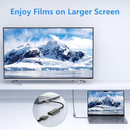 Image of Tobfit USB C to HDMI Adapter 4K@30Hz, Type C to HDMI Converter Thunderbolt 3 /4, for iPhone 15 16 Pro /Max,MacBook Pro /Air Laptop, Samsung Galaxy, Surface Go, XPS, iPad, Huawei, Honor (4K@30Hz)