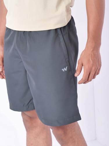 Image of Wildcraft Men's Solid Regular Fit Shorts| Mid Waist with Adjustable Drawcord