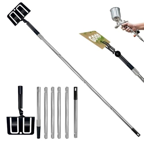 Pantalla Para Rociar Pintura,Ajustable Expandible Multifuncional con 6 Palos - Protector De Pintura Acabado Herramientas De Pulverización - Para Paredes Exteriores Techos Esquinas Puertas Suelos