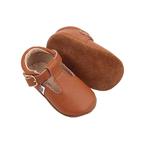Liv & Leo T-Bars Mary Janes Flats Oxford Shoes Dress Girls Ribbed Edge Genuine Leather Soft Sole - 0-24 Months3