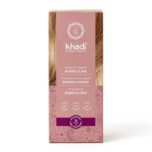 khadi BIONDO CHIARO Tinta naturale per capelli - Tinta per capelli per una nuance bionda chiara, delicata e luminosa - 100% naturale e vegana - 100 g