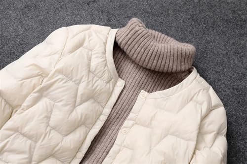 Khaki Women's Lightweight Down Coat: A Cozy Essential for Winter Adventures - Image 2