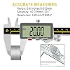 Digital Caliper,ACEMETER 0-8 Vernier Calipers Measuring Tool-Electronic Micrometer with Large LCD Screen,Metal Metric Measure Caliper for Engineer Carpenter,Auto-Off Feature,Inch/Fraction/Millimeter