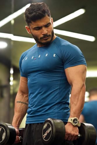 Image of FUAARK Men's Round Neck Slim fit Gym & Active wear Sports T-Shirt for Workout & Casual Wear