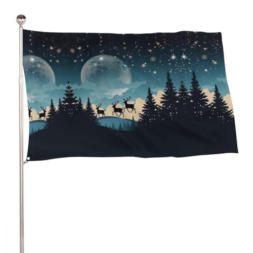 Drapeau de Noël d'hiver jardin extérieur suspendre bannière vacances - 7