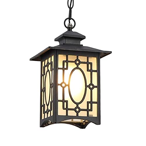 Chandelier extérieur rétro plafonnier imperméable aluminium E27 pour balcon - 2