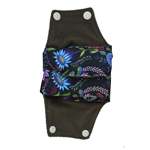 Image of Washable Cloth Menstrual Pads /Mama Cloth /Reusable Sanitary Pads (Rose, 16 inch /Overnight)