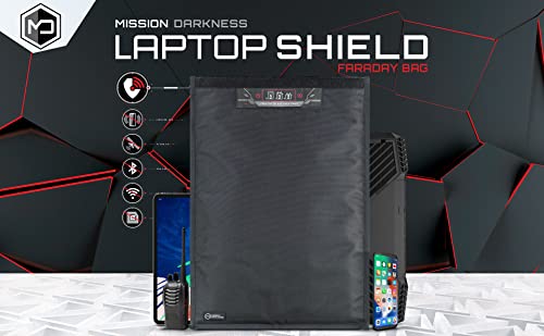 Mission Darkness Non-Window Faraday Bag for Laptops // Device Shielding for Law Enforcement, Military, Executive Privacy, EMP Protection, Travel & Data Security, Anti-hacking & Anti-tracking Assurance