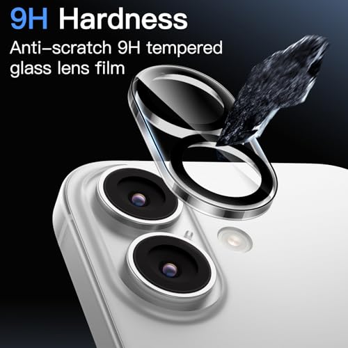 Image of JETech Camera Lens Protector Guard for iPhone 17, Clear, 3-Pack