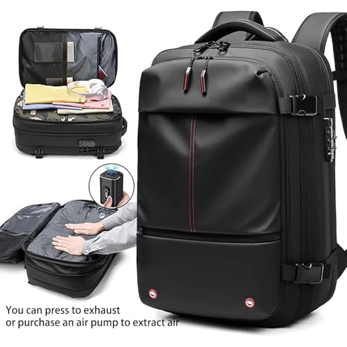 Lunapack Backpack, Backpack with Pump, Travel Vacuum Seal 60l Expandable Vacuum Compression Waterproof and Anti-Theft (Green)2