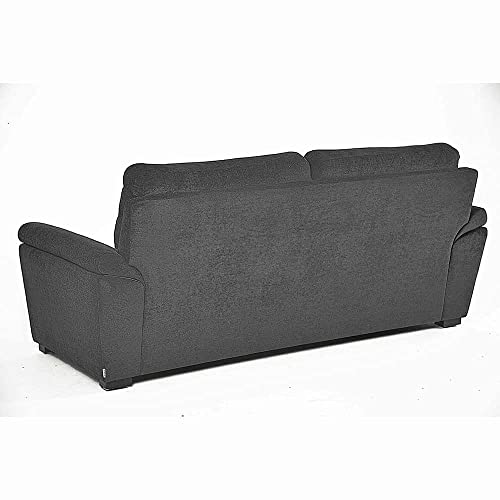 Image of Wakefit Malphino 3 Seater Sofa Set - Lounger, Wooden, Smoke Grey, 3 Year Warranty