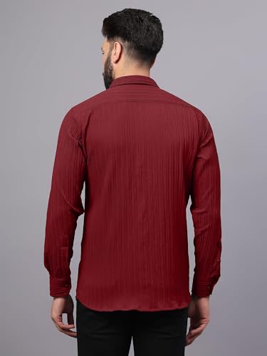 Image of FILO HEVIS Men's Casual Button Down Popcorn Shirts Stylish Long Sleeve Linen Textured Beach Summer Shirt