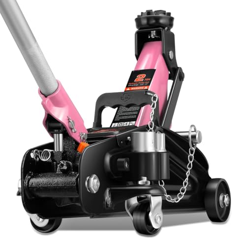 Auto Dynasty 2 Ton Floor Jack with Socket and Lock, Heavy Duty Steel Hydraulic Car Jack with Single Piston Quick Lift Pump, Hydraulic Racing Floor Jack, Lifting Range 5.1