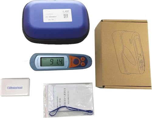 VTSYIQI Gloss Meter Glossmeter 60 Degree Glarimeter with Large Range 0~199.9GU 200~1999GU for Metal Surface Polishing Glossiness Brightness Tester