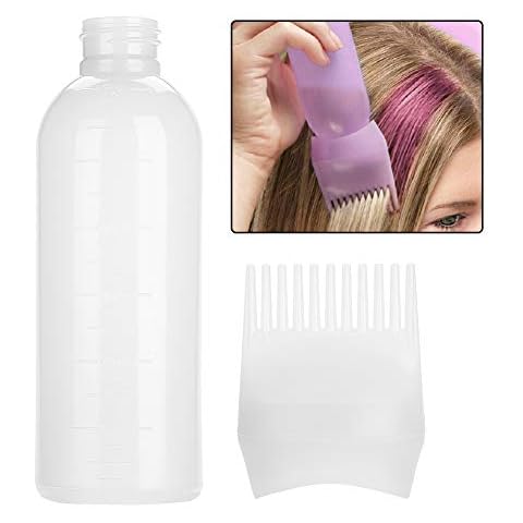 ANGGREK Hair Dyeing Bottle Brush Shampoo Hair Color Oil Comb Applicator Tool Root Comb Applicator Bottle Applicator Bottle with Comb Cover
