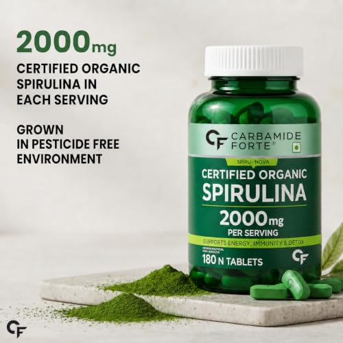 Carbamide Forte 100% Organic Spirulina 2000 mg 180 Tablets 2 g - Image 4