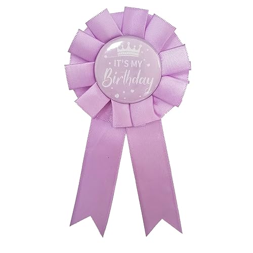 Image of Birthday Queen Ribbon Buttons Badge Pins for Men Women - Colorful Satin Corsage Fabric Birthday Party Award Brooches Decorations