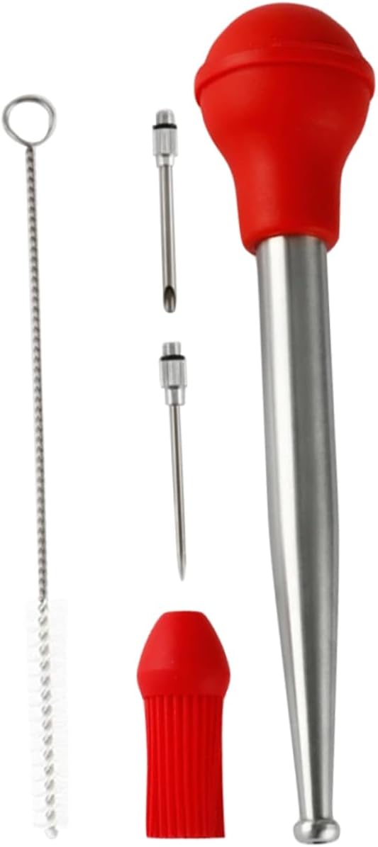 Stainless Steel Bbq Turkey Baster Meat Baster Injector Marinade Barbecue Tools Seasoning Tube