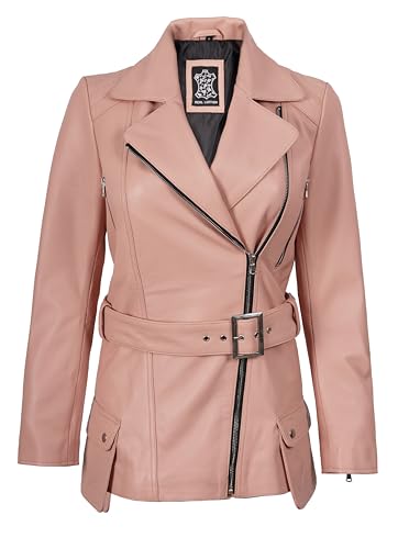 Image of Blingsoul Womens Real Leather Jacket - Asymmetrical Leather Jackets for Women