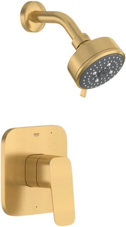 Grohe 105377GN00 Cubeo Pressure Balance Valve Shower Trim Kit, Brushed Gold