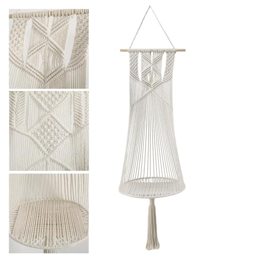 Cama para gatos de cuerda de algodón tejida a mano estilo hamaca bohemia decorativa 6