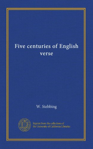 Five centuries of English verse (v.1) B00634ITDW Book Cover