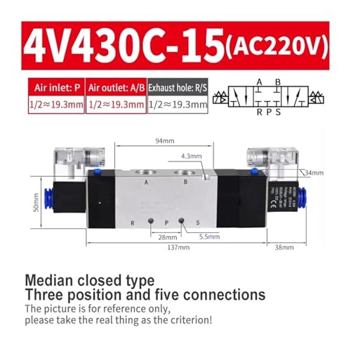 Électrovannes 4V120-06 à simple bobine 24V CC commutation rapide