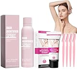 Hair Identifier Spray for Face Shaving 100ml und Haarentfernungscreme 50g, Haaridentifizierungsspray für die Gesichtsrasur, Face Hair Identifier Spray, Sanft Und Hautfreundlich, shampoos1 (9 (3)