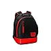 Wilson Zaino per Ragazzi, 2 Scomparti, per Fino a 2 Racchette, Nero/Rosso, WR8000001001