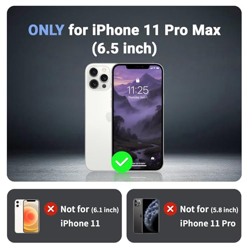 jaroco Magnetic for iPhone 11 Pro Max Case, [Compatible with MagSafe][Military Grade Drop Protection][Heavy Duty Protection][Non-Slip][Shockproof] 2-Layer Durable Bumper Phone Case 6.5''-Dark Purple by jaroco - Image 6