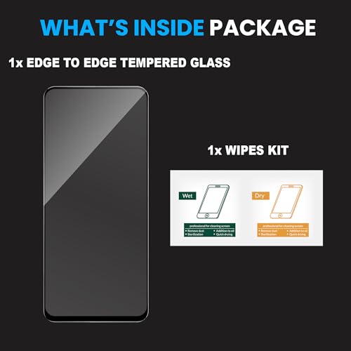 Image of FIRST MART Military Grade Gorilla Tempered Glass for Vivo Y21 (6.51 Inch) With Edge To Edge Full Screen Coverage and Easy Installation Kit |Black