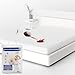 HOME STILL Double Mattress Protector, 140x200x30 cm, 100% Waterproof Quilted Microfiber Fitted Cover, Breathable Top, Waterproof Bottom, Antibacterial, Machine Washable