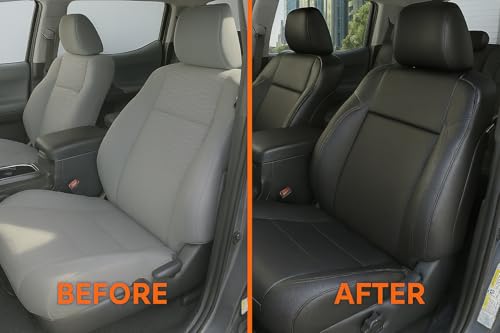 Image of Clazzio Toyota Tacoma 2016-2023 Double Cab Manual Driver Seat Black PVC Seat Cover AP-EATOB2120KKK