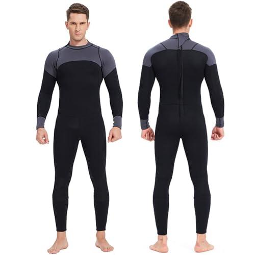 TOVCHEI Full Wetsuits Men Neoprene 3Mm Wetsuits Women Warm Anti-Jellyfish Scratch Diving Suit for Snorkeling Surfing Swimming,Black,S