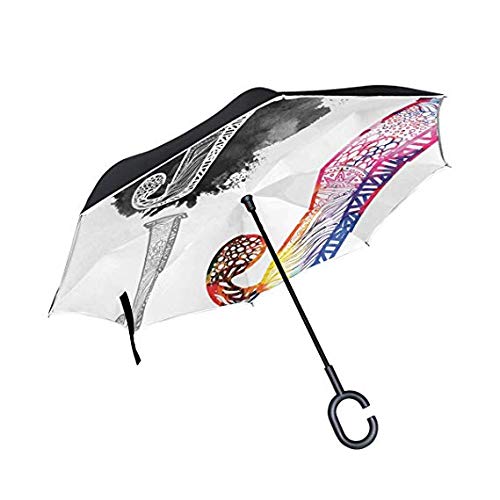 Parapluie inversé anti-UV : la solution coupe-vent efficace avec sa grande poignée en C