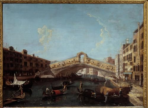 Lienzo del puente de Rialto de Canaletto de 60x90cm para vestir paredes vacías