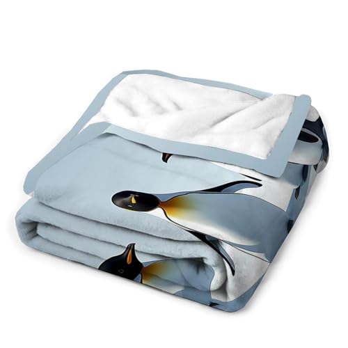 Couverture pingouin sauvage contre le froid plaid doux lit