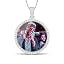 12 Extra Large Circle(Silver)+Rope Chain