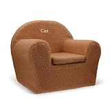 your surprise Kindersessel mit Namen - Kindersessel personalisiert mit Namen oder Text, hergestellt aus Baumwolle für Jungen und Mädchen im Alter von 1 bis 4 Jahre (Braun - Teddy)