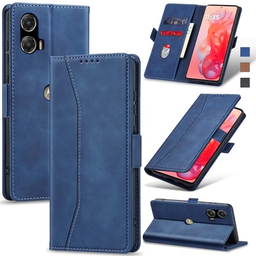 Image of Jasonyu Flip Wallet Case for Moto G Stylus 5G (2024),Blue