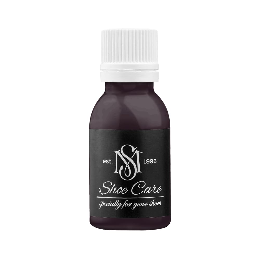 Universelle Lederfarbe - NCS S 8505-R20B Fast Schwarz-Rotpurpur - Hochdeckende Kolorierung für Schuhe, Taschen, Canvas & Sneaker von MAVI STEP - 3.40 fl oz / 100 ml