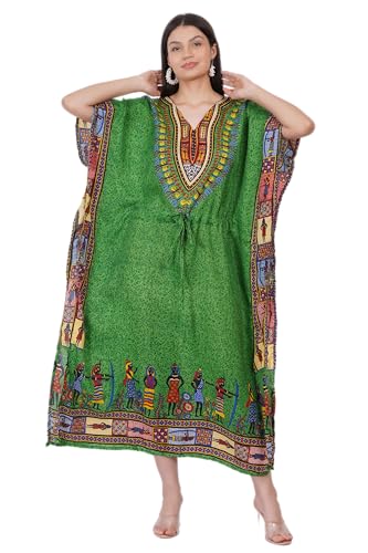 Women African Kaftan Maxi Swimsuit Beach Cover Up Nightwear Loungewear Casual Dress Ladies Free Size