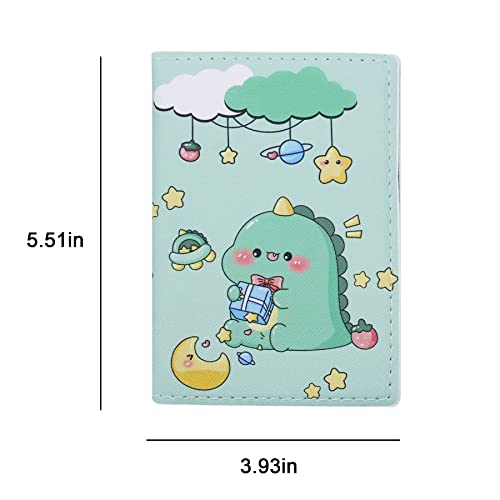 Jasasccel Cute Dinosaur Passport Holder, Cartoon Animal Leather Passport Cover Case Travel Wallet For Girls Women Kids Boys #TOP6